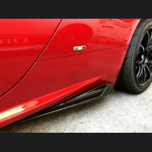 Alfa Romeo 4C Carbon Fiber Side Skirt Set - Shark Fin