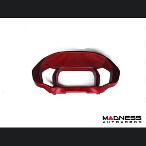 Alfa Romeo 4C Carbon Fiber Instrument Gauge Trim - Matte Red Finish