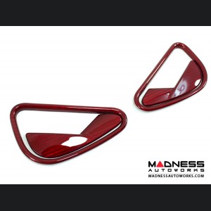 Alfa Romeo 4C Interior Door Handle Set - Carbon Fiber - Red Candy