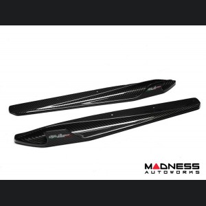 Alfa Romeo 4C Carbon Fiber Side Skirt Set - Shark Fin - w/ Alfa Romeo Logo