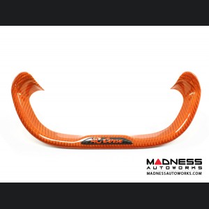 Alfa Romeo 4C Steering Wheel Trim - Carbon Fiber - Lower Trim Piece - Orange Candy