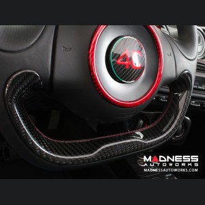 Alfa Romeo 4C Steering Wheel Trim - Carbon Fiber - Lower Trim Piece 