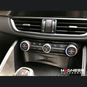 Alfa Romeo Stelvio Air Conditioning Dash Bezel - Carbon Fiber - Pre '20 - RHD