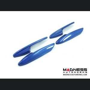 Alfa Romeo Stelvio Interior Door Handle Trim Set - Carbon Fiber - Blue Candy