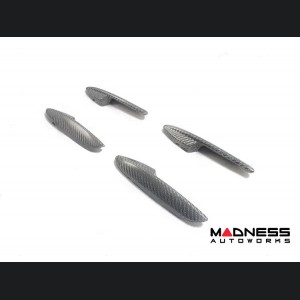 Alfa Romeo Stelvio Interior Door Handle Trim Set - Carbon Fiber - White Candy