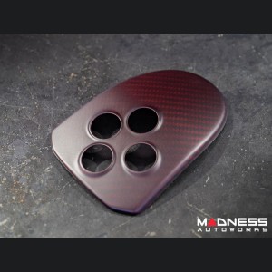 Alfa Romeo 4C Central MTA Control Cover - Carbon Fiber - Dark Red Matte Finish