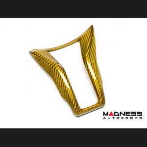 Alfa Romeo Giulia Steering Wheel Trim - Carbon Fiber - Lower Spoke Trim - QV Model - 2020+ models - Yellow Candy