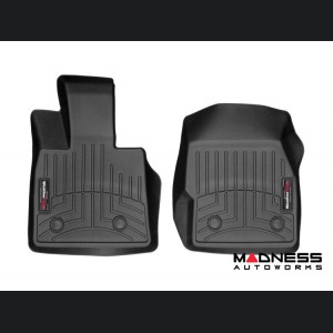 Alfa Romeo Stelvio Floor Liners - WeatherTech - Black - Front