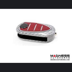 Alfa Romeo 4C Key Fob Cover - Carbon Fiber - Silver