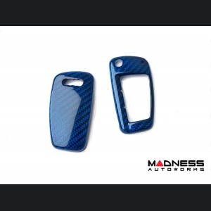 Audi R8 Key Fob Cover - Carbon Fiber - Blue Candy