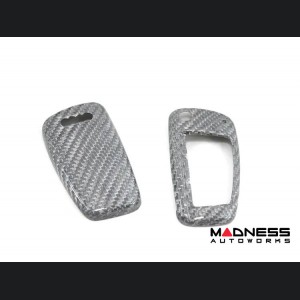 Audi R8 Key Fob Cover - Carbon Fiber - White Candy