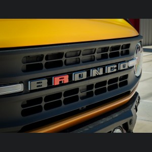 Ford Bronco Front Grille Letter Kit - B R O N C O - Carbon Fiber Finish