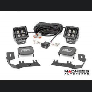 Chevrolet Silverado 1500 Lighting Upgrade - Ditch Light LED Mount w/ Black Series with Amber DRL