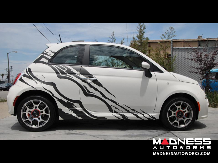 White FIAT 500 Wrapped