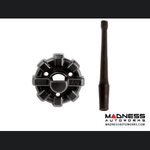 Jeep Gladiator Elite Antenna Base w/ Reflex Antenna - Black - 6"