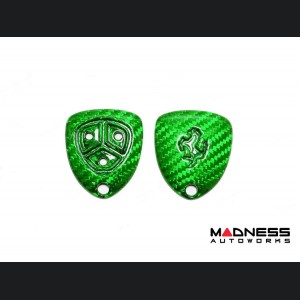 Ferrari Key Fob Cover - Carbon Fiber - Green Candy