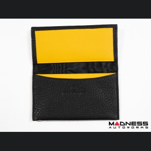 Business Card Holder - Leather with BRABUS Logo - Yellow