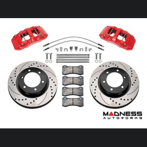 Ford Ranger Brake Conversion Kit - Wilwood AERO6-DM Front Brake Kit (Red Calipers / Drilled Rotors)