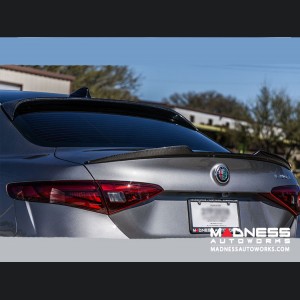 Alfa Romeo Giulia Trunk Spoiler - Carbon Fiber - QV Style - Feroce Carbon 