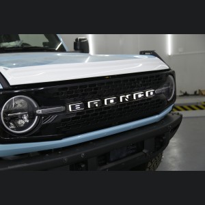 Ford Bronco Front Grille Letter Kit - B R O N C O - Black - Illuminated