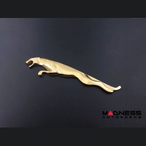 Jaguar Custom Emblem - Leaping Jaguar - Gold Finish