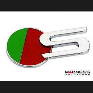 Jaguar Custom Emblem - S Sport - Chrome Finish - Green/Red