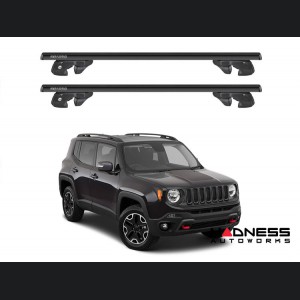 Jeep Renegade Roof Rack Cross Bars - for models w/ factory roof rails - Black