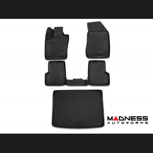 Jeep Renegade All Weather Floor Mats + Cargo Mat Set - Rubber - Black 