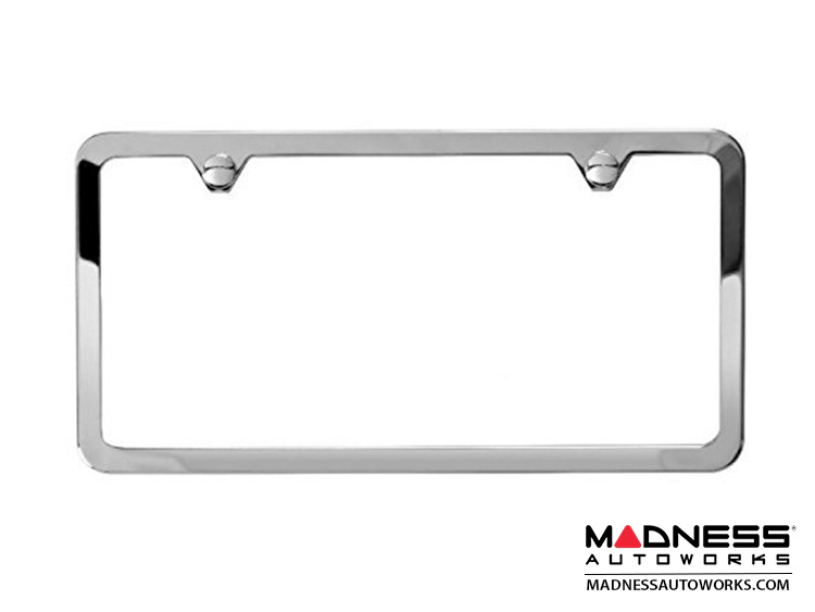 Jeep Compass License Plate Frame - Polished - Slim Edge