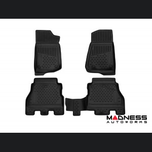 Jeep Wrangler JL Floor Liners - 3D Molded - Front + Rear - 4 Door