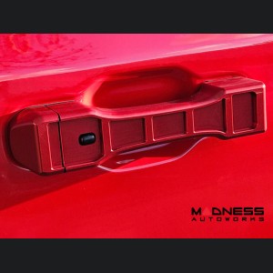 Jeep Gladiator Billet Door Handle - Aluminum - Red - Keyless Entry