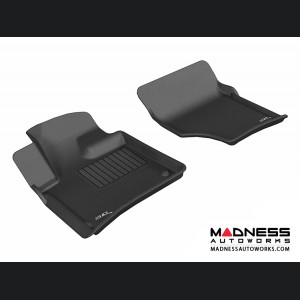 Audi Q7 Floor Mats (Set of 2) - Front - Black by 3D MAXpider (2007-2015)