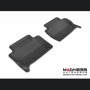 Audi Q7 Floor Mats (Set of 2) - Rear - Black by 3D MAXpider (2007-2015)