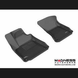 Audi A8/ A8L Floor Mats (Set of 2) - Front - Black by 3D MAXpider (2011-2015)