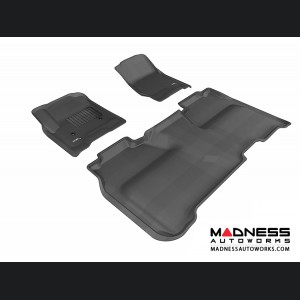 Chevrolet Silverado Crew Cab Floor Mats (Set of 3) - Black by 3D MAXpider (2014-)