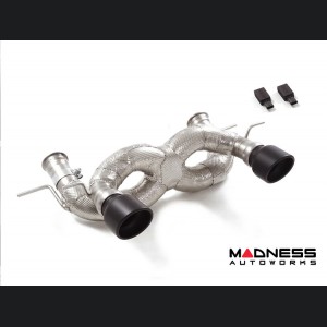 Maserati MC20 Performance Exhaust - Ragazzon - Evo Line - Rear Secton - w/ Emulator Valves - Black Tips