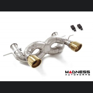 Maserati MC20 Performance Exhaust - Ragazzon - Evo Line - Rear Secton - w/ Emulator Valves - Gold Tips