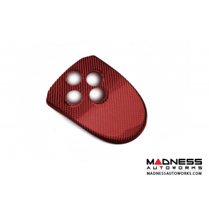 Alfa Romeo 4C Central MTA Control Cover - Carbon Fiber - Red Candy